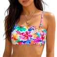 thumbnail image 5 of EliteGoogv Bandeau Bikini Top For Women Removable Straps Tube Swimsuit Top Summer Beach Pool Swimwear Pink, 5 of 5
