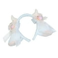 thumbnail image 3 of Sheep Ear Headband Ear Hair Hoop Hairband Plush Ears Headband Animal Cosplay beige, 3 of 8