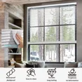 thumbnail image 6 of MYshade 2 Pack No Tools-No Drill White-33"W*64"H Cordless 1" Light Filtering Mini Blinds for Indoor Windows Horizontal Shades with Smooth Lift & Dustproof Slats, 6 of 9