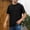 Black, variant on Men's Plain Loose Fit Tees Summer Short Sleeve Plus Size Loose Fit Streetwear Tees Round Neck Stretchy Daily Tee for Bodybuilding Gray XL