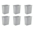thumbnail image 6 of Sterilite 3.4 Gallon/13 Liter Decorative Weave Wastebasket, Cement (6 Pack), 6 of 6