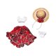 thumbnail image 5 of 4 piezas 1:6 Top y falda Sombrero Calzoncillos Ropa en miniatura Disfraz para acción de 12 pulgadas Red 4pcs, 5 of 9