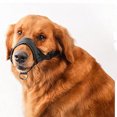 thumbnail image 2 of Bozal de nailon para perros pequeños, medianos y grandes que evita morder, ladrar y masticar, lazo ajustable (negro), 2 of 5