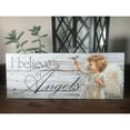 thumbnail image 2 of Glow Decor White and Gray Angel Printed Rectangular Wall Sign with Rope Hanger 4" x 10", 2 of 6