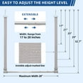 STORAGE MANIAC Hanging EC36 Closet Rod, Adjustable Width and Height