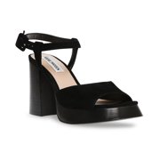 Steve Madden Women's BLACK SUEDE Inclusive Platform Sandals US 8.5