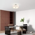 thumbnail image 3 of Livex Lighting Meridian 8" 4-Light Metal & Fabric Semi Flush in English Bronze, 3 of 18