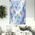 thumbnail image 3 of Watercolor Flower House Decor Tapestry, Spring Season Blossoms Mother Earth Petals Bouquet Design, Wall Hanging for Bedroom Living Room Dorm Decor, 60W X 80L Inches, Blue Yellow, by Ambesonne, 3 of 5