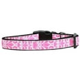 thumbnail image 1 of Damask Nylon Dog Collar Large Light Pink, 1 of 1