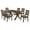 Knotty Nutmeg/Brown - 7-Piece, variant on Alston 5-piece Rectangular Dining Table Set Knotty Nutmeg