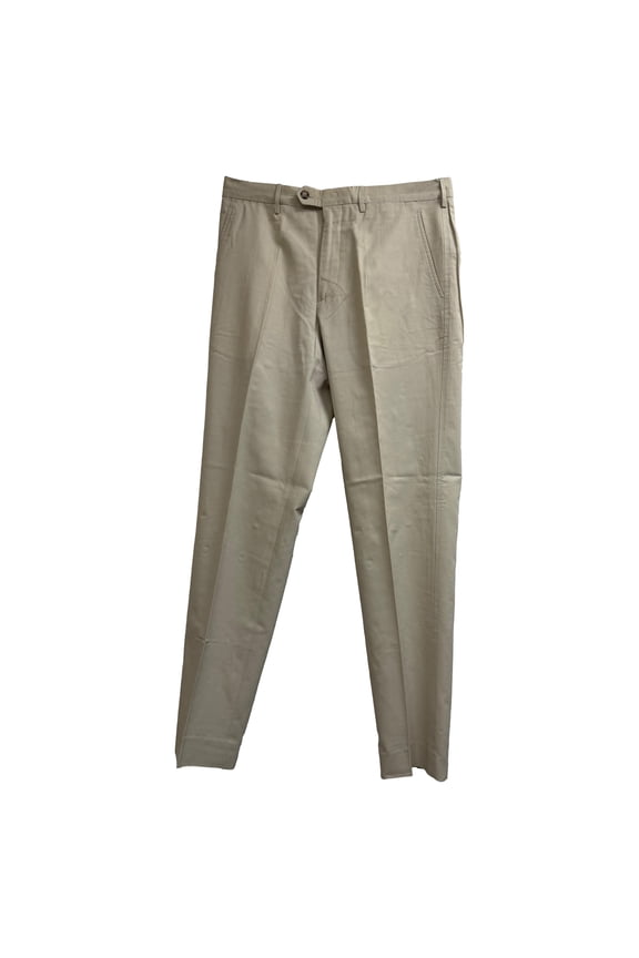 Pre-Owned Prada Straight-Leg Trousers in Beige Viscose