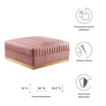 thumbnail image 4 of Modway Sanguine Velvet and Stainless Steel Ottoman in Dusty Rose, 4 of 6