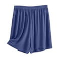 thumbnail image 2 of Womens Shorts JIANLAI Plus Size Elastic Waist Drawstring Summer Beach Shorts with Pockets XL-3XL Dark blue, 2 of 4