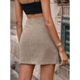 thumbnail image 2 of Multicolor Houndstooth High-Rise Mini Skirt, A-Line Regular Fit Casual Womens Skirt, 2 of 5