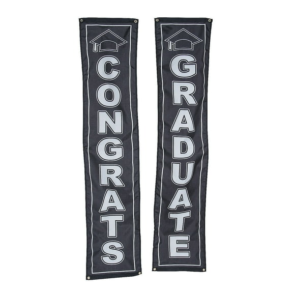 Graduation Pillar Buntings, Home Decor, Graduation, 2 Pieces