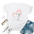 thumbnail image 2 of Fesfesfes V Neck Shirts Women's Valentine's Day Love Printed Short Sleeved T-shirt Top T-Shirts for Women S(US:4), 2 of 4