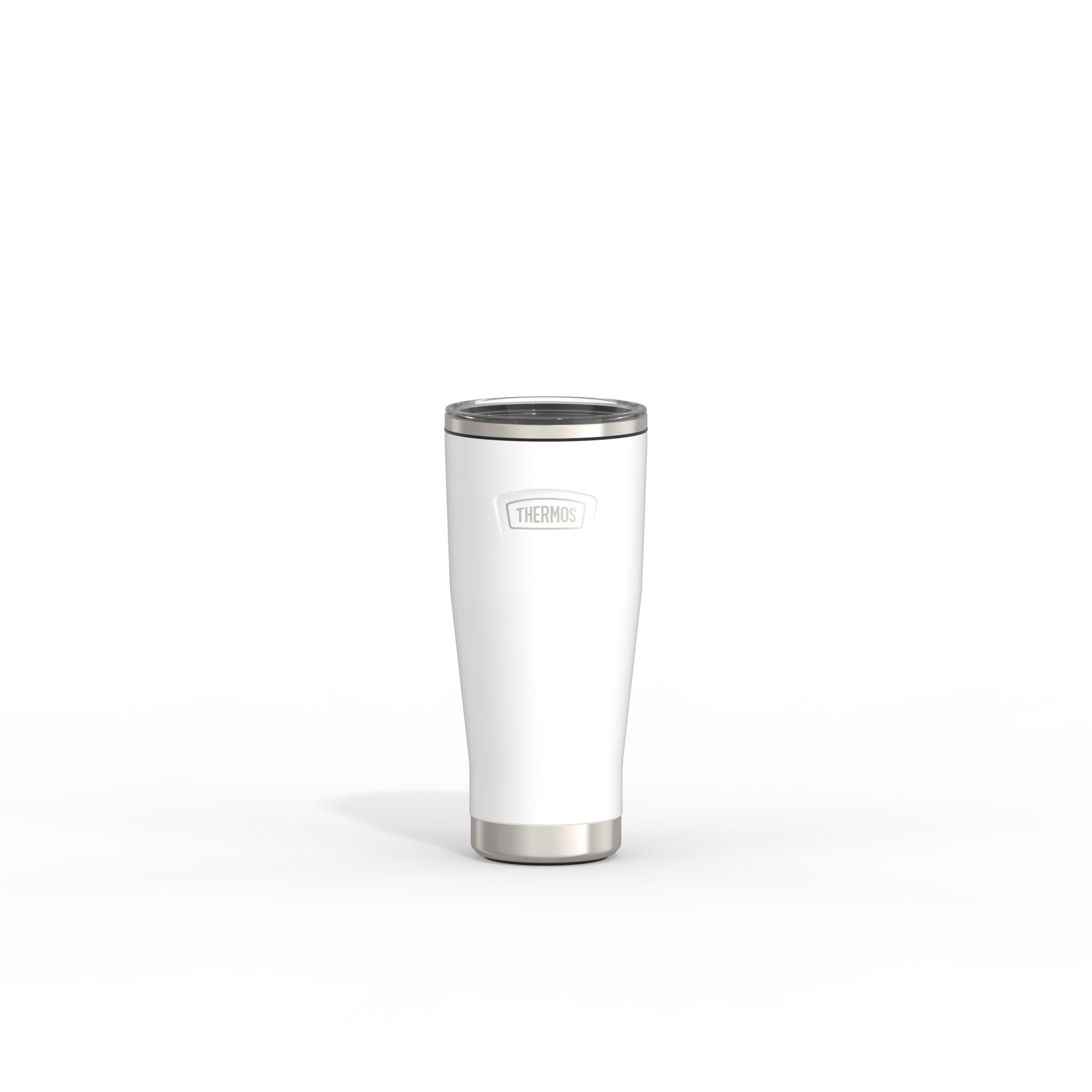 Thermos Stainless Steel Tumbler, w/ Slide Lock Lid, White, 18 oz