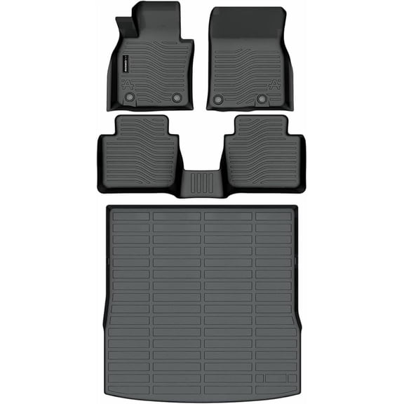 Auxko All Weather Floor Mats Cargo Liner Fit for Mazda CX-50 2023 2024 2025 2026 Not for Hybrid TPE Rubber Liners Set CX50 Accessories All Season Guard Odorless Anti-Slip Floor Mats Cargo Liner