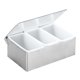 thumbnail image 4 of Caja de condimentos multiusos, accesorio resistente, contenedor de acero inoxidable para 3 cuadrículas, 4 of 9