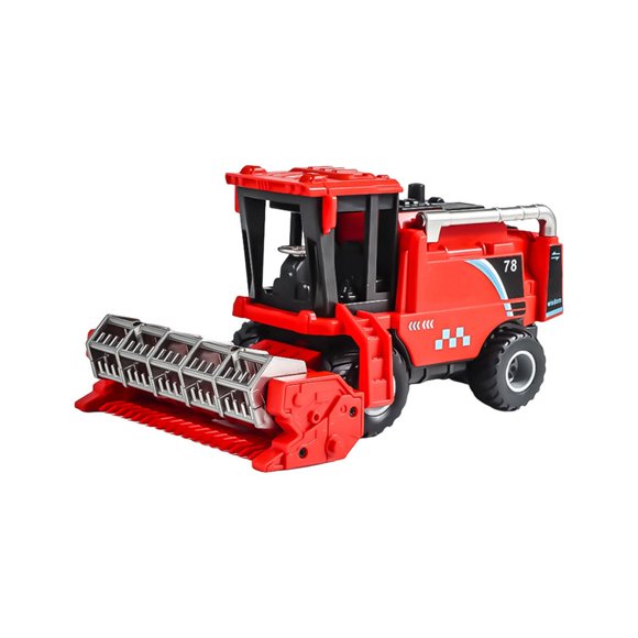 QUTETN Combine Harvester Toy Collectible Model with Sounds and Lights Effects
