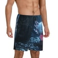 thumbnail image 2 of Kdxio Heart Axolotl Print Mens Sleep Shorts Bottoms Soft Comfy Pajama Wear Pants with Drawstring Pockets, 2 of 5