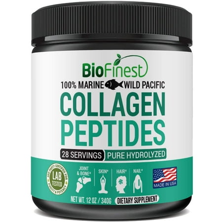 Biofinest Premium Marine Collagen Peptides Powder - Wild Caught Snapper - Non-GMO - Pure Hydrolyzed - Premium Unflavored Fish Supplement for Bone, Joint, Hair, Anti-Aging and Digestive Health