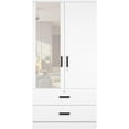 thumbnail image 3 of Woodpeckers Furniture and Mattress Mirrored 2 Door Wardrobe & 2 Drawers, 3 of 6