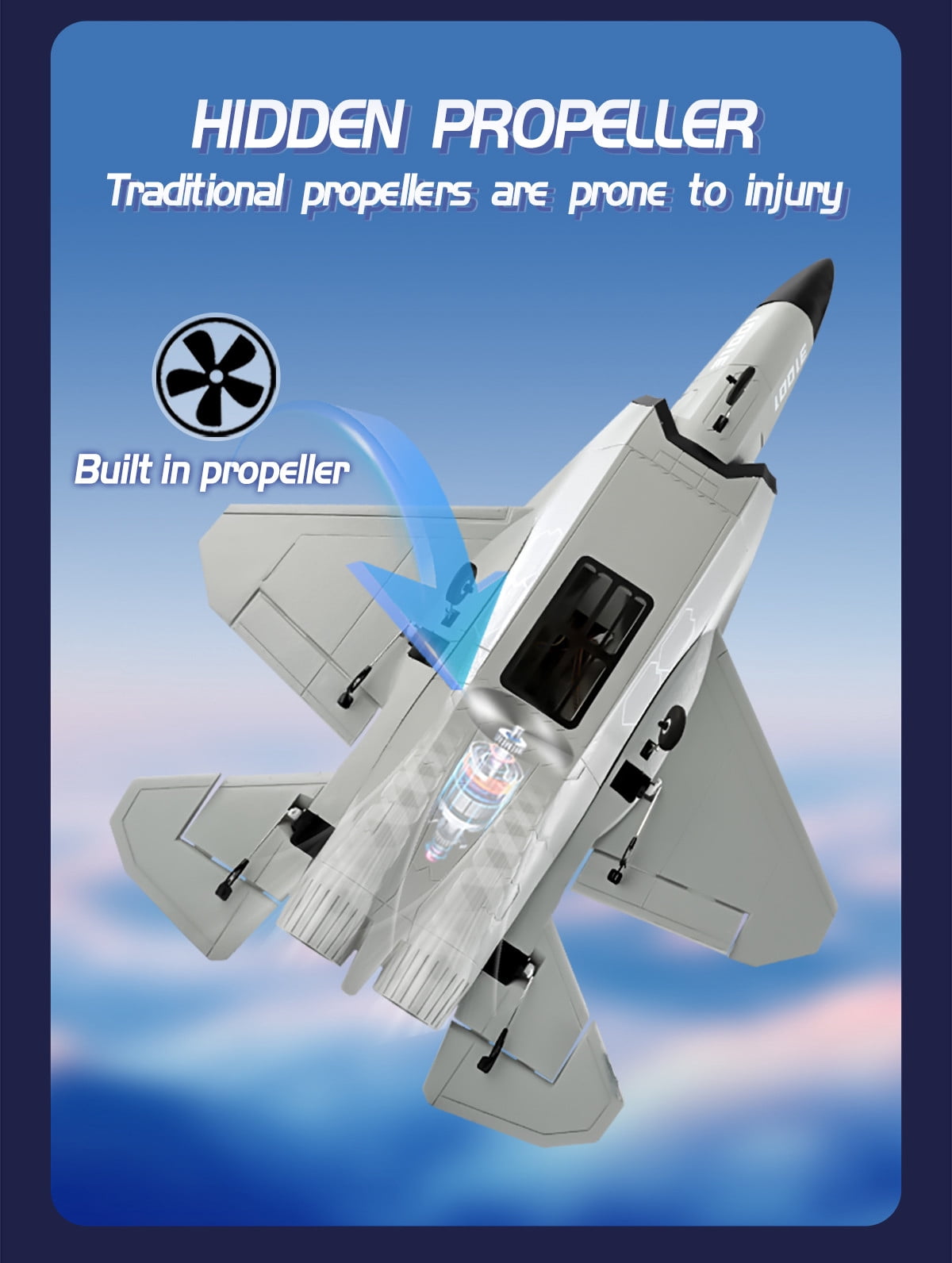 Gqtwoy 4 Channel Brushless Motor RC Airplane - Foam Material, Stable Flight, LED Searchlight, 2.4GHz Interference-Free Control, Suitable for Beginners and Adults
