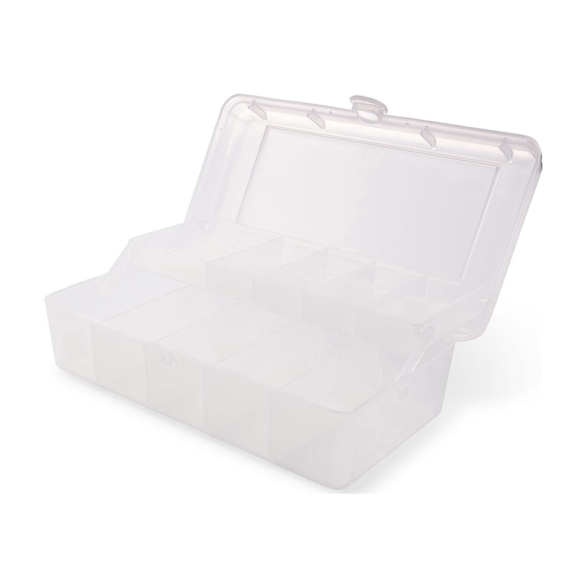 Creative Options Compact Nail Organizer, Clear 2-Tier Tray, Nail Care Accessory Storage