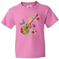 thumbnail image 3 of Inktastic Acoustic Guitar with Colorful Flowers Youth T-Shirt, 3 of 5
