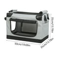 thumbnail image 6 of Collapsible Pet Travel Carrier, 50x35x35cm Soft-Sided Dog & Cat Crate for Car Travel, 6 of 6