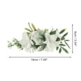 thumbnail image 2 of Unique Bargains 1 Pc Women's Reusable Simulated Flowers Hair Clips Comb for Parties White Polyester Fabric Iron, 2 of 4