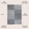 thumbnail image 3 of JONATHAN Y WASHABLE 8 x 10 Area Rug, Shutter Minimalist Striped Plaid - Dark Gray/Cream, WSH305A-8, 3 of 9