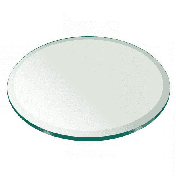 Pro Safe Glass 24 Round Tempered Table Top 1 2 Thick Bevel Edge Clear Com Pro Safe Glass 24 Round Tempered, 24 Inch Round Tempered Glass Table Top