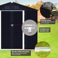 thumbnail image 2 of Caulitar Metal Storage Shed with 2 Lockable Doors and Sloping Roof, 8 x 10 ft, Dark Gray/White, 2 of 12