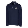 thumbnail image 2 of Men's Cutter & Buck Navy Utah State Aggies Advantage Tri-Blend Pique Long Sleeve Polo, 2 of 3