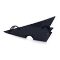 thumbnail image 1 of 80s Funk Lighting Bolt Electric Triangle Shield Sunglasses Black, 1 of 4