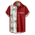 thumbnail image 5 of Yuwull Men's Short Sleeve Button Down Vintage Bowling Shirts with Pocket Hawaiian Casual Printed Beach Shirt Summer Regular Fit Top, 5 of 9