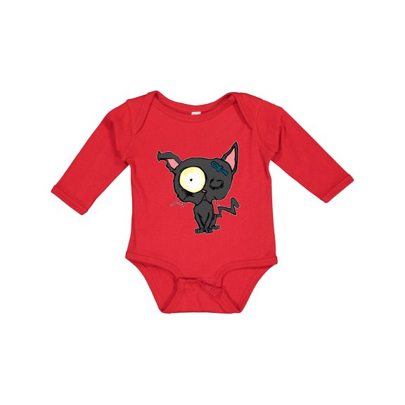 Inktastic Goth Animals Pets Black Cat Boys or Girls Long Sleeve Baby Bodysuit