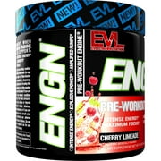 EVL Intense Pre Workout with Creatine - ENGN Energizing Pre Workout for Men Powder Drink for Lasting Energy Focus and Recovery - with Beta Alanine Caffeine and L Theanine - Cherry Limeade