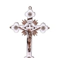 thumbnail image 6 of Crucifix and Stand Figurine Christian Tabletop Metal Sculptures for Chapel Home Decor Religious Gifts Collectible , White, 6 of 9