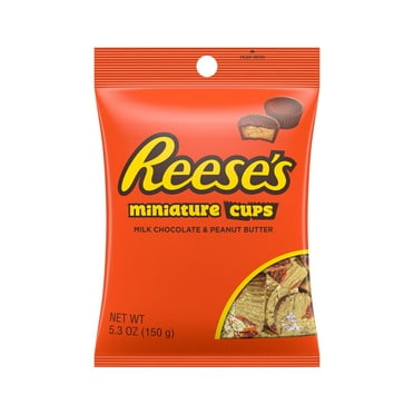 REESE'S, Miniatures Milk Chocolate Peanut Butter Cups Candy, Gluten Free, 5.3 oz, Bag