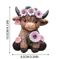 thumbnail image 3 of Sculpture en Résine de Vache pour Jardin Maison, 3 of 6