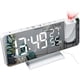 thumbnail image 1 of Despertador de proyección, Despertador LED Digital con proyección 180 Radio Despertador Reloj de proyección Espejo Despertador Doble con repetición Atenuador automático, 1 of 5