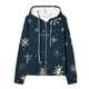 thumbnail image 5 of Puntoco Chaqueta Con Capucha Y Manga Larga Con Cremallera Y Estampado Navideño Informal Para Mujer, 5 of 6