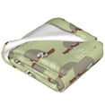 thumbnail image 2 of Bixox Fleece Blanket Twig Sloth Pattern Super Soft Double-Sided Microfiber Flannel Blanket for Sofa, Bed, Couch,Suitable for All Seasons -, 2 of 5