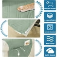 thumbnail image 3 of Wehilion 100% Waterproof Recliner Sofa Cover, Non Slip Recliner Covers for Recliner Chair with Pocket, Washable Reclining Chair Cover Furniture Protector for Kids, Pets Dog Cat (Green), 3 of 7