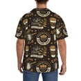 thumbnail image 3 of Xecao coffee shop house Men's Casual Short-sleeved Shirt, a button-up collared shirt with a pocket-4X-Large, 3 of 5