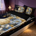 thumbnail image 2 of Homewish Moon Goddess Zipper Full Size Comforter Sets with Fitted Sheet and 2 Pillowcases, Vintage Floral Zipper Bedding Set, Black Reversible, 2 of 7
