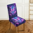 thumbnail image 3 of Xoenoiee Galaxy Butterfly Daisy Print Chair Covers for Dining Room, Dining Chair Slipcovers Stretch Dining Room Chair Covers Seat Protector, Washable Parsons Chair Cover for Home Banquet, 1 Set, 3 of 7